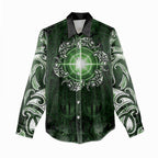 New Zealand Matariki Tupuarangi Women Casual Shirt Maori Moko Green Galaxy