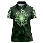 New Zealand Matariki Tupuarangi Women Polo Shirt Maori Moko Green Galaxy