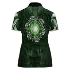 New Zealand Matariki Tupuarangi Women Polo Shirt Maori Moko Green Galaxy