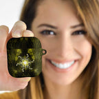 New Zealand Matariki Hiwaiterangi AirPods Case Maori Moko Yellow Galaxy