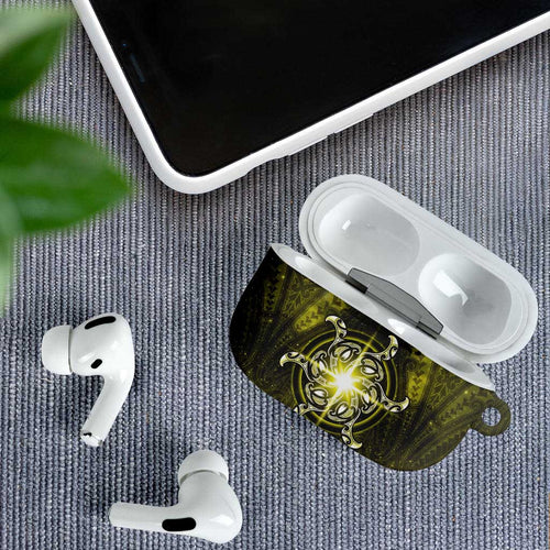 New Zealand Matariki Hiwaiterangi AirPods Case Maori Moko Yellow Galaxy