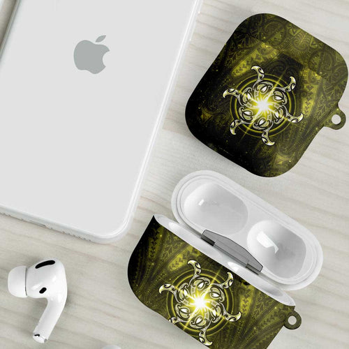 New Zealand Matariki Hiwaiterangi AirPods Case Maori Moko Yellow Galaxy