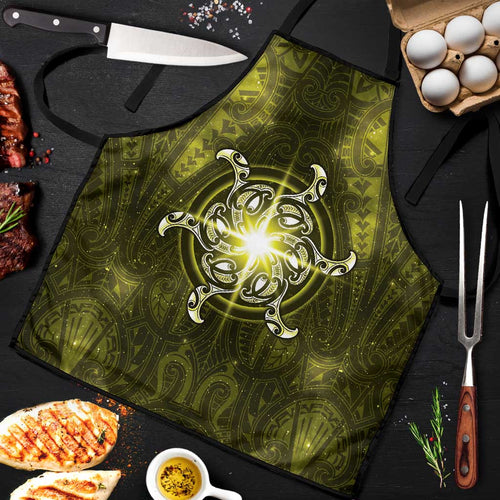 New Zealand Matariki Hiwaiterangi Apron Maori Moko Yellow Galaxy