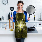 New Zealand Matariki Hiwaiterangi Apron Maori Moko Yellow Galaxy