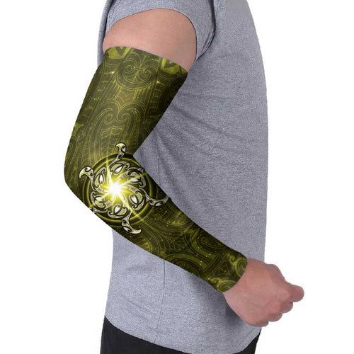 New Zealand Matariki Hiwaiterangi Arm Sleeves Maori Moko Yellow Galaxy