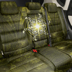 New Zealand Matariki Hiwaiterangi Back Car Seat Cover Maori Moko Yellow Galaxy