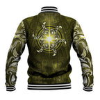 New Zealand Matariki Hiwaiterangi Baseball Jacket Maori Moko Yellow Galaxy
