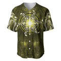 New Zealand Matariki Hiwaiterangi Baseball Jersey Maori Moko Yellow Galaxy