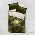 New Zealand Matariki Hiwaiterangi Bedding Set Maori Moko Yellow Galaxy
