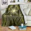 New Zealand Matariki Hiwaiterangi Blanket Maori Moko Yellow Galaxy