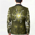 New Zealand Matariki Hiwaiterangi Blazer Maori Moko Yellow Galaxy