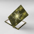 New Zealand Matariki Hiwaiterangi Canvas Wall Art Maori Moko Yellow Galaxy