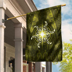 New Zealand Matariki Hiwaiterangi Garden Flag Maori Moko Yellow Galaxy