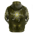 New Zealand Matariki Hiwaiterangi Hoodie Maori Moko Yellow Galaxy