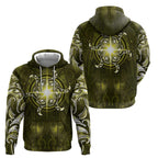 New Zealand Matariki Hiwaiterangi Hoodie Maori Moko Yellow Galaxy