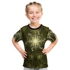 New Zealand Matariki Hiwaiterangi Kid T Shirt Maori Moko Yellow Galaxy