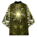New Zealand Matariki Hiwaiterangi Kimono Maori Moko Yellow Galaxy