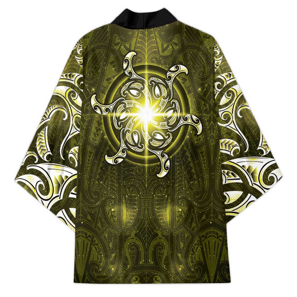 New Zealand Matariki Hiwaiterangi Kimono Maori Moko Yellow Galaxy