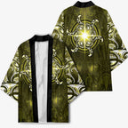 New Zealand Matariki Hiwaiterangi Kimono Maori Moko Yellow Galaxy
