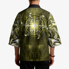 New Zealand Matariki Hiwaiterangi Kimono Maori Moko Yellow Galaxy