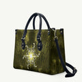 New Zealand Matariki Hiwaiterangi Leather Bag Maori Moko Yellow Galaxy