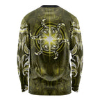 New Zealand Matariki Hiwaiterangi Long Sleeve Shirt Maori Moko Yellow Galaxy
