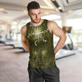 New Zealand Matariki Hiwaiterangi Men Tank Top Maori Moko Yellow Galaxy