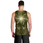New Zealand Matariki Hiwaiterangi Men Tank Top Maori Moko Yellow Galaxy