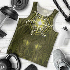 New Zealand Matariki Hiwaiterangi Men Tank Top Maori Moko Yellow Galaxy