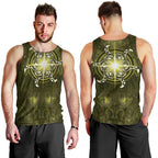 New Zealand Matariki Hiwaiterangi Men Tank Top Maori Moko Yellow Galaxy