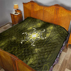 New Zealand Matariki Hiwaiterangi Quilt Maori Moko Yellow Galaxy