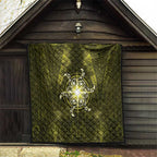New Zealand Matariki Hiwaiterangi Quilt Maori Moko Yellow Galaxy