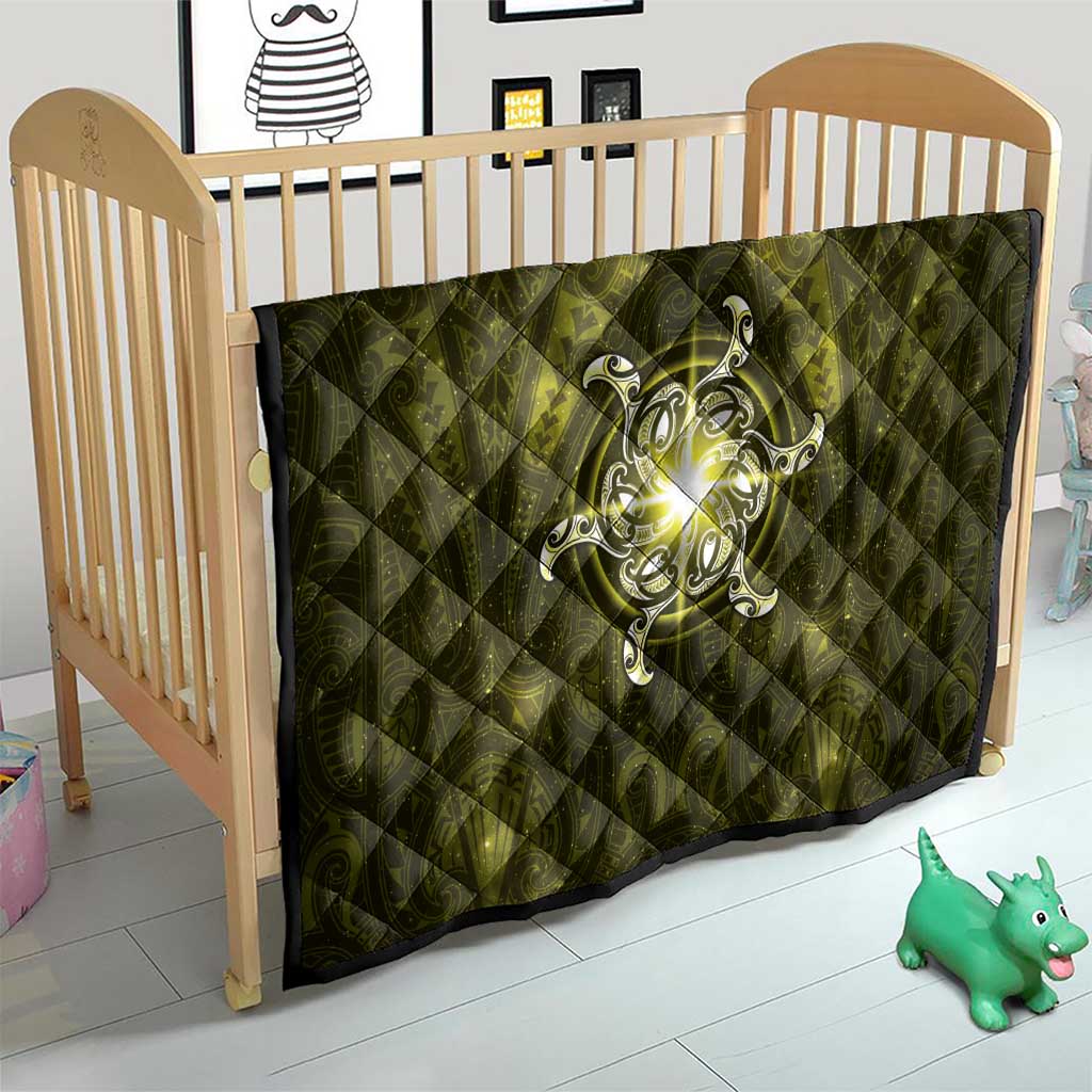 New Zealand Matariki Hiwaiterangi Quilt Maori Moko Yellow Galaxy