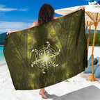 New Zealand Matariki Hiwaiterangi Sarong Maori Moko Yellow Galaxy