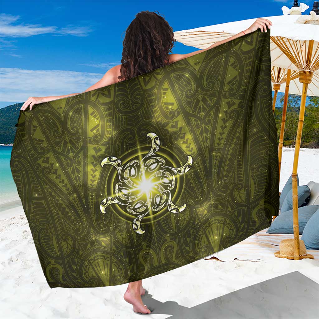 New Zealand Matariki Hiwaiterangi Sarong Maori Moko Yellow Galaxy