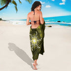 New Zealand Matariki Hiwaiterangi Sarong Maori Moko Yellow Galaxy
