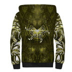 New Zealand Matariki Hiwaiterangi Sherpa Hoodie Maori Moko Yellow Galaxy