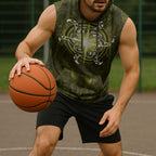 New Zealand Matariki Hiwaiterangi Sleeveless Hoodie Maori Moko Yellow Galaxy