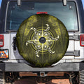 New Zealand Matariki Hiwaiterangi Spare Tire Cover Maori Moko Yellow Galaxy