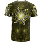 New Zealand Matariki Hiwaiterangi T Shirt Maori Moko Yellow Galaxy