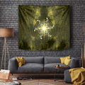 New Zealand Matariki Hiwaiterangi Tapestry Maori Moko Yellow Galaxy