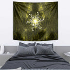 New Zealand Matariki Hiwaiterangi Tapestry Maori Moko Yellow Galaxy