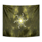 New Zealand Matariki Hiwaiterangi Tapestry Maori Moko Yellow Galaxy