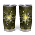 New Zealand Matariki Hiwaiterangi Tumbler Cup Maori Moko Yellow Galaxy