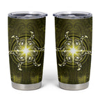 New Zealand Matariki Hiwaiterangi Tumbler Cup Maori Moko Yellow Galaxy