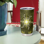 New Zealand Matariki Hiwaiterangi Tumbler Cup Maori Moko Yellow Galaxy