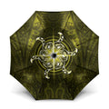 New Zealand Matariki Hiwaiterangi Umbrella Maori Moko Yellow Galaxy