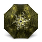 New Zealand Matariki Hiwaiterangi Umbrella Maori Moko Yellow Galaxy
