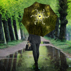 New Zealand Matariki Hiwaiterangi Umbrella Maori Moko Yellow Galaxy