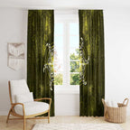 New Zealand Matariki Hiwaiterangi Window Curtain Maori Moko Yellow Galaxy